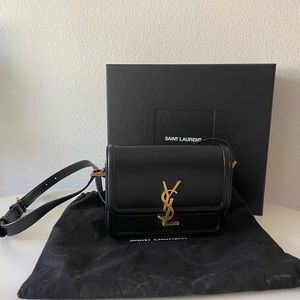 SOLFERINO SMALL SATCHEL IN BOX SAINT LAURENT LEATHER